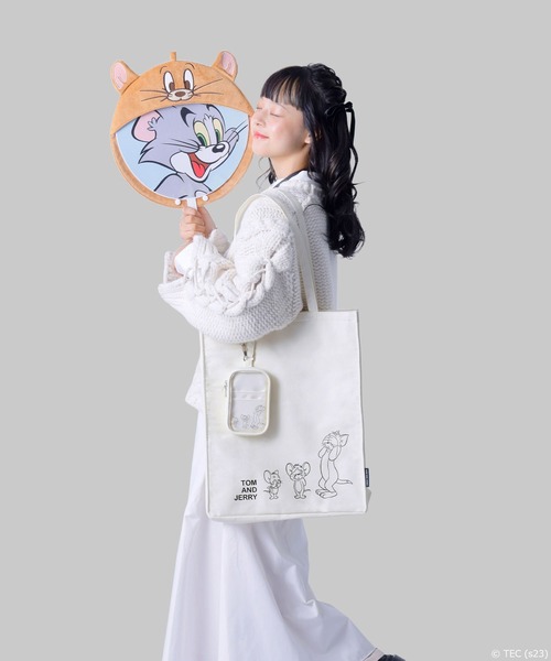 Tom&Jerry(トムアンドジェリー)の「【公式】TOM and JERRY 推しが尊い トートバッグ(トートバッグ・レディース・レッド/オレンジ/ブラック/ホワイト/ピンク/グリーン/イエロー/パープル/ブルー・FREE)」の16枚目の写真
