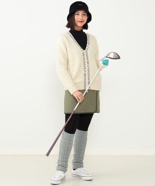 BEAMS GOLF WOMEN ビームスゴルフ レディース 裏付カーデ L
