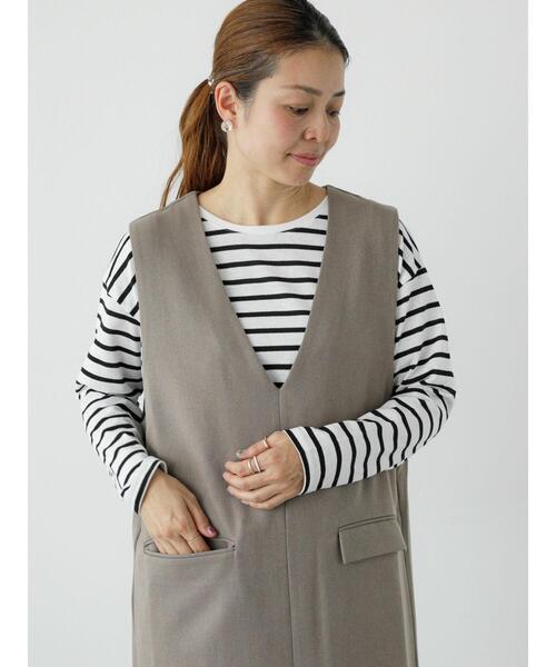 Lugnoncure（ルノンキュール）の「OE天竺ラウンドヘムカットソー（Tシャツ/カットソー・レディース・ホワイト/ブラック/オフホワイト・F）」の4枚目の写真