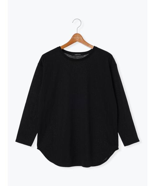 Lugnoncure（ルノンキュール）の「OE天竺ラウンドヘムカットソー（Tシャツ/カットソー・レディース・ホワイト/ブラック/オフホワイト・F）」の6枚目の写真