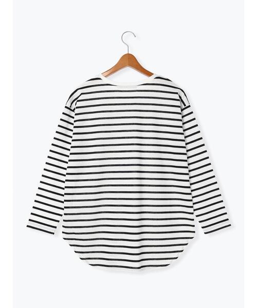 Lugnoncure（ルノンキュール）の「OE天竺ラウンドヘムカットソー（Tシャツ/カットソー・レディース・ホワイト/ブラック/オフホワイト・F）」の9枚目の写真