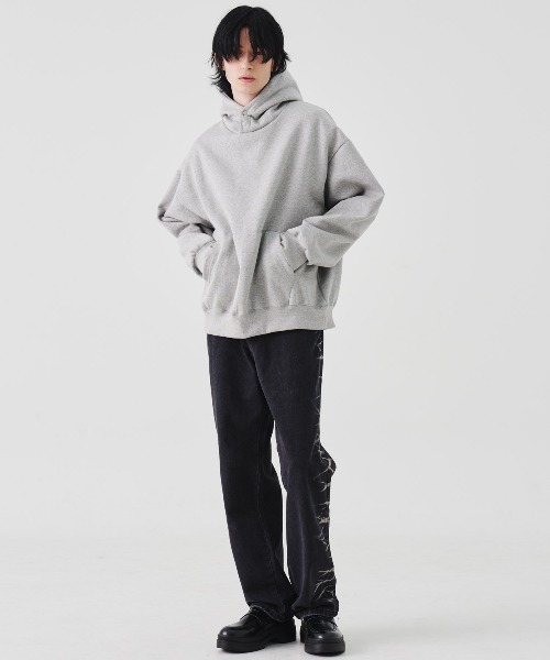 REON STUDIO（レオンスタジオ）の「【RE:ON STUDIO 】DESIGN BLEACH DENIM / 【レオンスタジオ】ブリーチデザインデニムパンツ（デニムパンツ・メンズ・ブラック/ベージュ・ONE SIZE）」の18枚目の写真