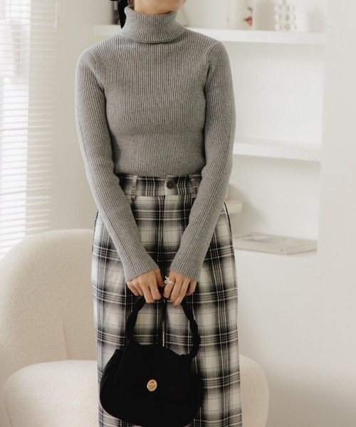 flower（フラワー）の「パウダリーチェックパンツ（その他パンツ・レディース・ブラック/ブラウン・FREE）」の11枚目の写真