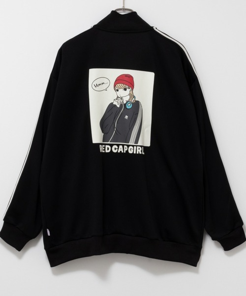 Red Cap Girl(レッドキャプガール)の「RED CAP GIRL レッドキャップガール バックプリントトラックジャケット(ジャージ・メンズ・ブラック/アイボリー・L/M)」の5枚目の写真