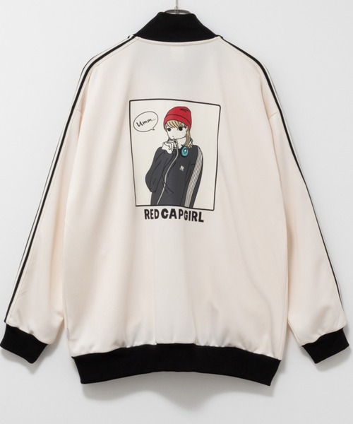 Red Cap Girl(レッドキャプガール)の「RED CAP GIRL レッドキャップガール バックプリントトラックジャケット(ジャージ・メンズ・ブラック/アイボリー・L/M)」の3枚目の写真