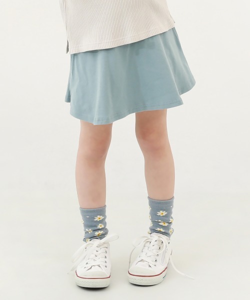 devirock(デビロック)の「【両側ポケット付き】1分丈 無地スカッツ(スカート・キッズ・グレー系1/ピンク系7/ブラック/ブルーグレー/ブルー系6/パープル系3/スモークピンク/グリーン系その他2/ピンク系6/チャコール/オレンジ系2/イエロー系1・80cm/90cm/100cm/110cm/120cm/130cm/140cm/150cm/160cm)」の6枚目の写真