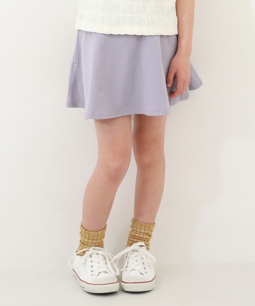 devirock(デビロック)の「【両側ポケット付き】1分丈 無地スカッツ(スカート・キッズ・グレー系1/ピンク系7/ブラック/ブルーグレー/ブルー系6/パープル系3/スモークピンク/グリーン系その他2/ピンク系6/チャコール/オレンジ系2/イエロー系1・80cm/90cm/100cm/110cm/120cm/130cm/140cm/150cm/160cm)」の7枚目の写真