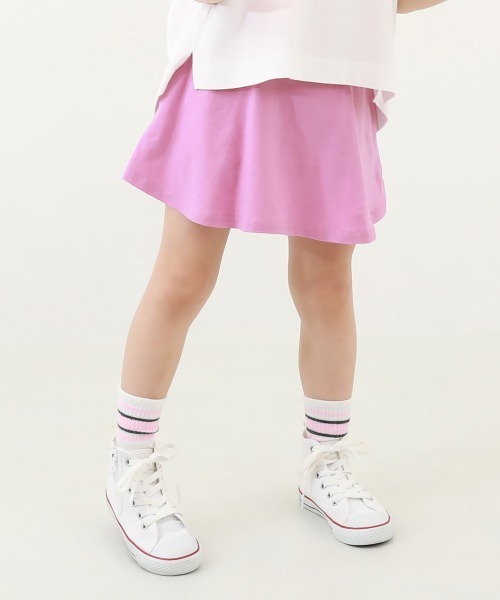 devirock(デビロック)の「【両側ポケット付き】1分丈 無地スカッツ(スカート・キッズ・グレー系1/ピンク系7/ブラック/ブルーグレー/ブルー系6/パープル系3/スモークピンク/グリーン系その他2/ピンク系6/チャコール/オレンジ系2/イエロー系1・80cm/90cm/100cm/110cm/120cm/130cm/140cm/150cm/160cm)」の11枚目の写真