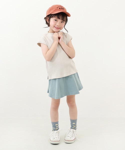 devirock(デビロック)の「【両側ポケット付き】1分丈 無地スカッツ(スカート・キッズ・グレー系1/ピンク系7/ブラック/ブルーグレー/ブルー系6/パープル系3/スモークピンク/グリーン系その他2/ピンク系6/チャコール/オレンジ系2/イエロー系1・80cm/90cm/100cm/110cm/120cm/130cm/140cm/150cm/160cm)」の14枚目の写真