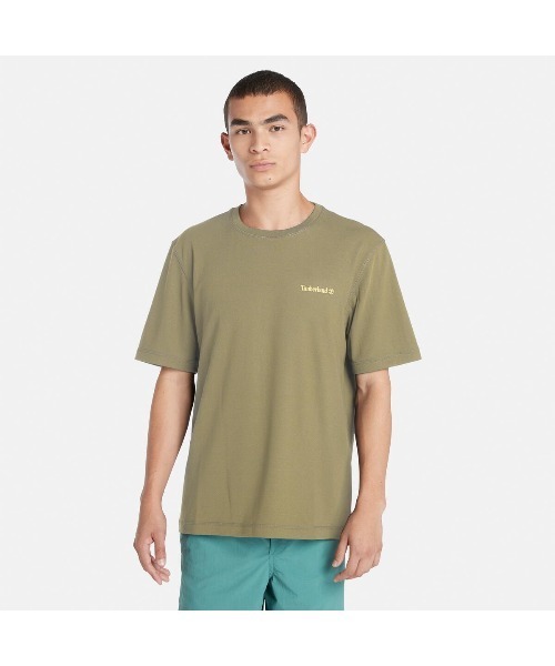 Timberland(ティンバーランド)の「メンズ 半袖 マルチ パーパス Tシャツ(Tシャツ/カットソー・メンズ・グリーン/オフホワイト・LARGE/MEDIUM/SMALL/X-LARGE/X-SMALL/XXX-LARGE/XX-LARGE)」の2枚目の写真