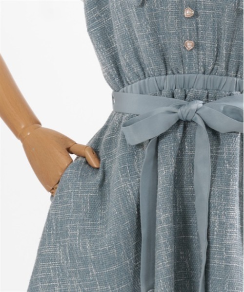 フォクシー ツイードワンピース 中古・古着通販】FOXEY (フォクシー) ツイードドレスジャケット