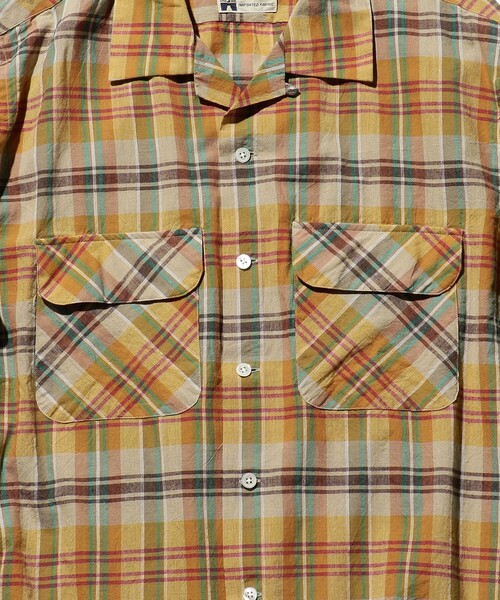 BEAMS PLUS(ビームスプラス)の「BEAMS PLUS / マドラス オープンカラー シャツ(シャツ/ブラウス・メンズ・マスタード/チャコールグレー・MEDIUM/SMALL/X-LARGE/LARGE)」の13枚目の写真