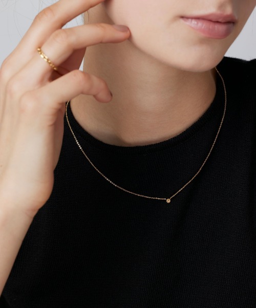 CENE（セネ）の「【CENE】セネ/ジルコニアスライドチェーンネックレス（ネックレス・レディース・シルバー/ゴールド・FREE）」の3枚目の写真
