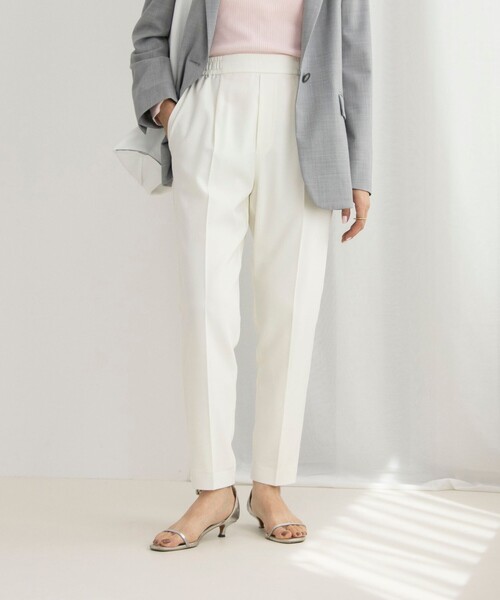 NOLLEY’S Sophi(ノーリーズソフィ)の「《セットアップ対応》ウォッシャブルライトテーパードパンツ(その他パンツ・レディース・サックスブルー/ライトグレー/ネイビー/オフホワイト・34/36/38)」の2枚目の写真