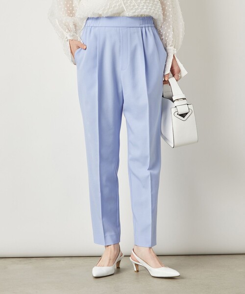 NOLLEY’S Sophi(ノーリーズソフィ)の「《セットアップ対応》ウォッシャブルライトテーパードパンツ(その他パンツ・レディース・サックスブルー/ライトグレー/ネイビー/オフホワイト・34/36/38)」の1枚目の写真
