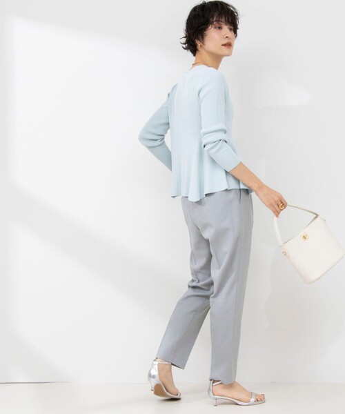 NOLLEY’S Sophi(ノーリーズソフィ)の「《セットアップ対応》ウォッシャブルライトテーパードパンツ(その他パンツ・レディース・サックスブルー/ライトグレー/ネイビー/オフホワイト・34/36/38)」の6枚目の写真