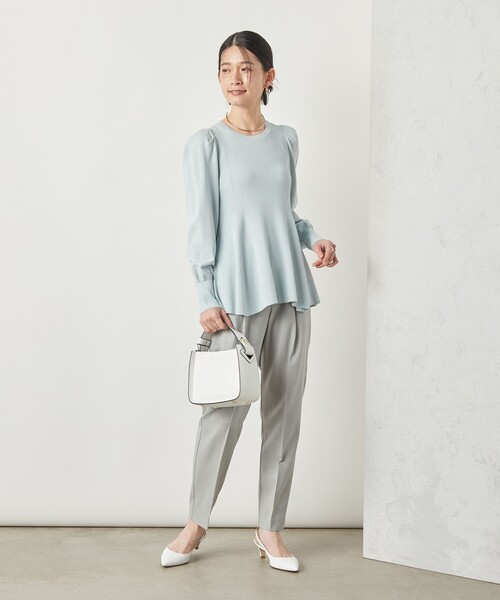 NOLLEY’S Sophi(ノーリーズソフィ)の「《セットアップ対応》ウォッシャブルライトテーパードパンツ(その他パンツ・レディース・サックスブルー/ライトグレー/ネイビー/オフホワイト・34/36/38)」の7枚目の写真