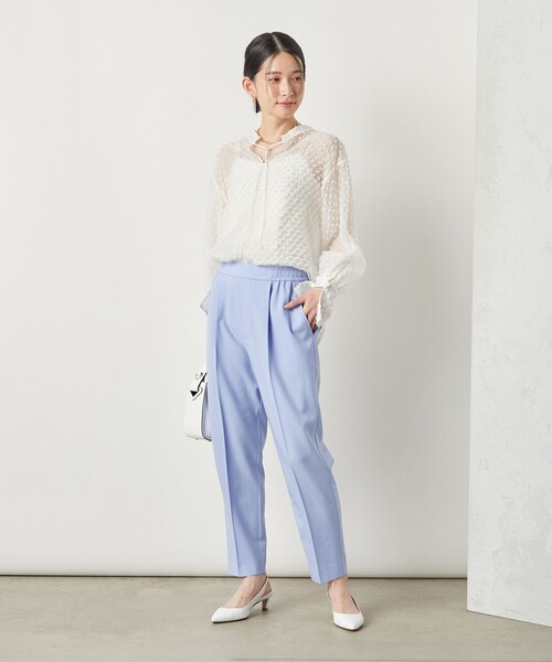 NOLLEY’S Sophi(ノーリーズソフィ)の「《セットアップ対応》ウォッシャブルライトテーパードパンツ(その他パンツ・レディース・サックスブルー/ライトグレー/ネイビー/オフホワイト・34/36/38)」の15枚目の写真