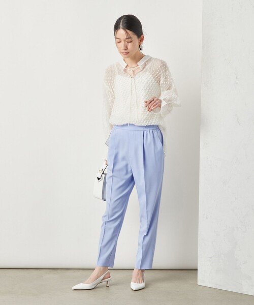 NOLLEY’S Sophi(ノーリーズソフィ)の「《セットアップ対応》ウォッシャブルライトテーパードパンツ(その他パンツ・レディース・サックスブルー/ライトグレー/ネイビー/オフホワイト・34/36/38)」の16枚目の写真