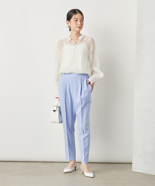 NOLLEY’S Sophi(ノーリーズソフィ)の「《セットアップ対応》ウォッシャブルライトテーパードパンツ(その他パンツ・レディース・サックスブルー/ライトグレー/ネイビー/オフホワイト・34/36/38)」の17枚目の写真