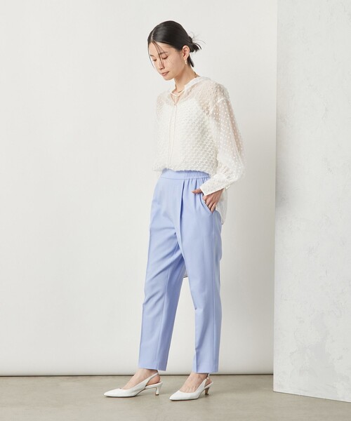 NOLLEY’S Sophi(ノーリーズソフィ)の「《セットアップ対応》ウォッシャブルライトテーパードパンツ(その他パンツ・レディース・サックスブルー/ライトグレー/ネイビー/オフホワイト・34/36/38)」の18枚目の写真