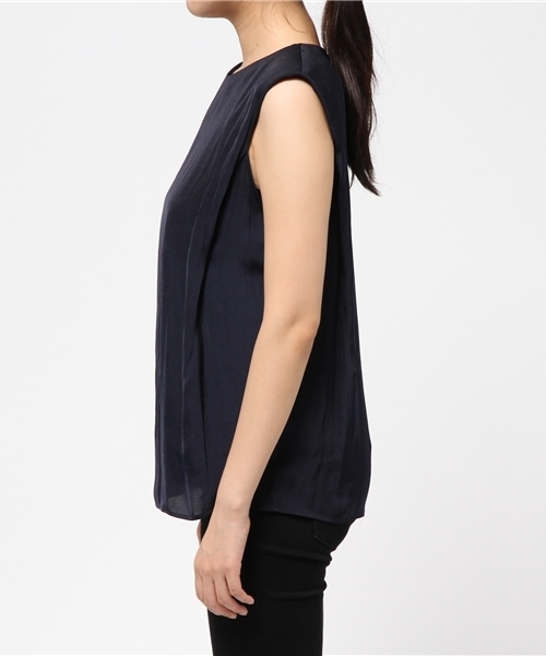 robbem（ロベム）の「【robbem】DEUXサテントップス（シャツ/ブラウス・レディース・マスタード/ネイビー・FREE）」の4枚目の写真