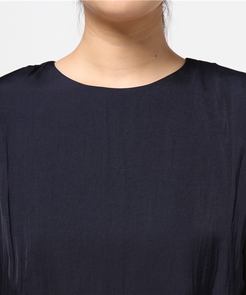 robbem（ロベム）の「【robbem】DEUXサテントップス（シャツ/ブラウス・レディース・マスタード/ネイビー・FREE）」の6枚目の写真