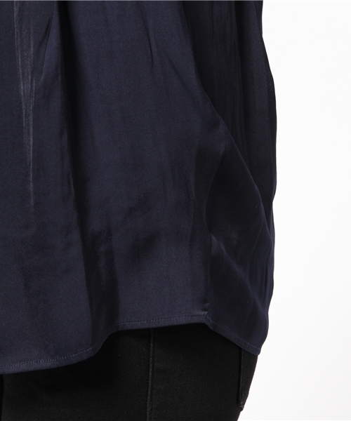 robbem（ロベム）の「【robbem】DEUXサテントップス（シャツ/ブラウス・レディース・マスタード/ネイビー・FREE）」の9枚目の写真