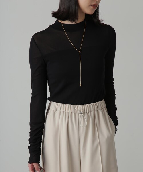 FREE'S MART(フリーズマート)の「◆レイヤードシアーカットソー(Tシャツ/カットソー・レディース・ホワイト/ブラック・FREE)」の1枚目の写真