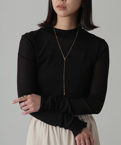 FREE'S MART(フリーズマート)の「◆レイヤードシアーカットソー(Tシャツ/カットソー・レディース・ホワイト/ブラック・FREE)」の4枚目の写真