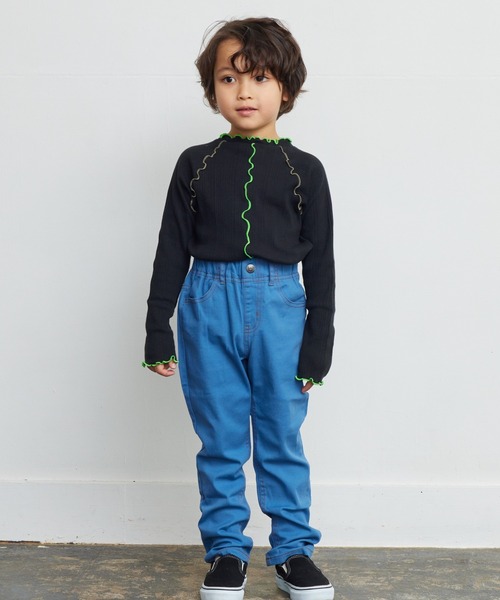 HOGAN RANCH WEAR（ホーガンランチウエア）の「メローリブカットソー（90～150cm）（Tシャツ/カットソー・キッズ・ブラック/ブルー/オフホワイト・90/100/110/120/130/140/150）」の10枚目の写真