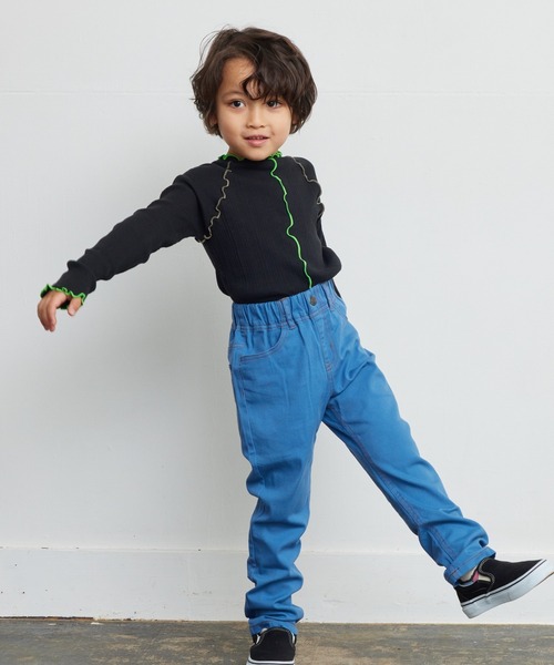 HOGAN RANCH WEAR（ホーガンランチウエア）の「メローリブカットソー（90～150cm）（Tシャツ/カットソー・キッズ・ブラック/ブルー/オフホワイト・90/100/110/120/130/140/150）」の9枚目の写真