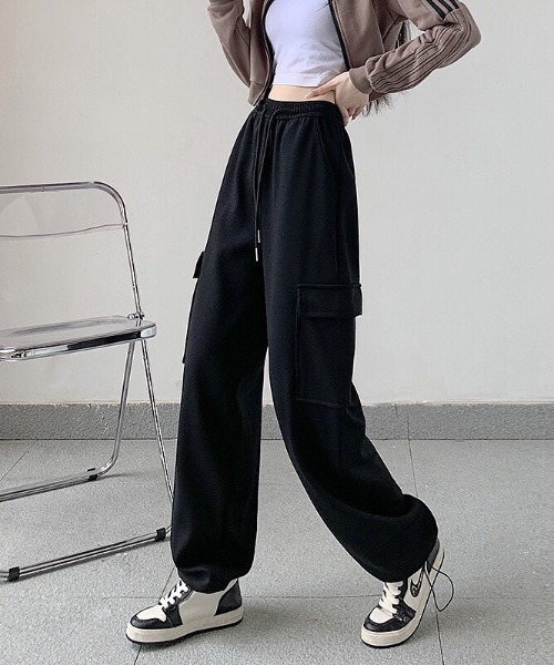 SHEENA(シーナ)の「スウェットカーゴパンツ(スラックス・レディース・ピンク/ライトグレー/ブラック/グレー・M)」の7枚目の写真