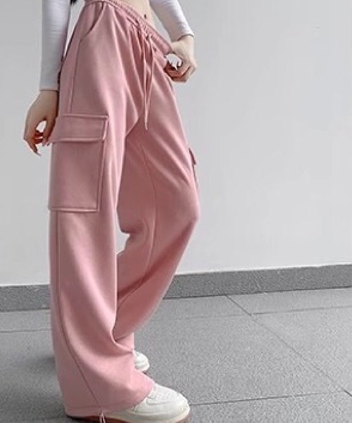 SHEENA(シーナ)の「スウェットカーゴパンツ(スラックス・レディース・ピンク/ライトグレー/ブラック/グレー・M)」の15枚目の写真