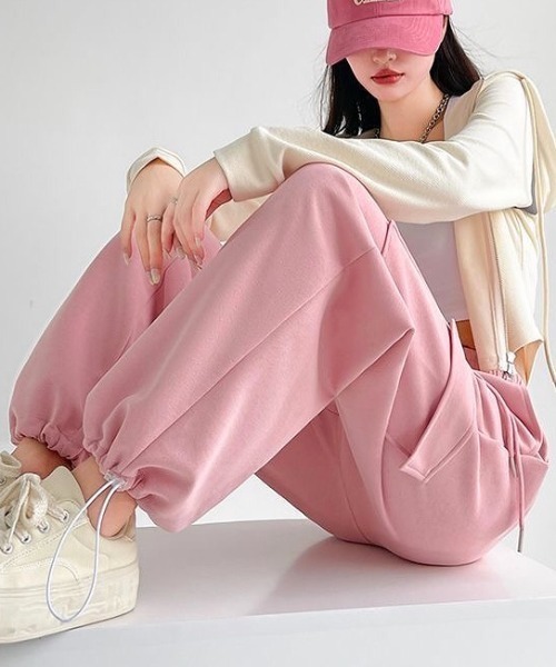 SHEENA(シーナ)の「スウェットカーゴパンツ(スラックス・レディース・ピンク/ライトグレー/ブラック/グレー・M)」の17枚目の写真