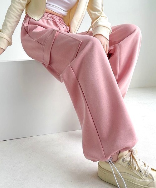 SHEENA(シーナ)の「スウェットカーゴパンツ(スラックス・レディース・ピンク/ライトグレー/ブラック/グレー・M)」の21枚目の写真