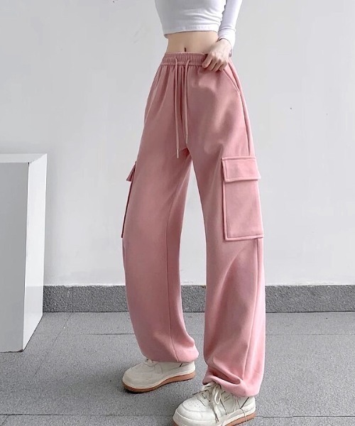 SHEENA(シーナ)の「スウェットカーゴパンツ(スラックス・レディース・ピンク/ライトグレー/ブラック/グレー・M)」の22枚目の写真
