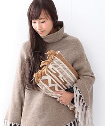 Lilas Campbell | Lilas Campbell / ウール ジオメトリー クラッチバッグ(クラッチバッグ)