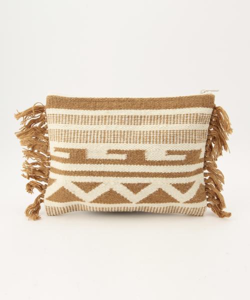 Lilas Campbell（リラキャンベル）の「Lilas Campbell / ウール ジオメトリー クラッチバッグ（クラッチバッグ・レディース・ブラック/ベージュ・ONE SIZE）」の11枚目の写真