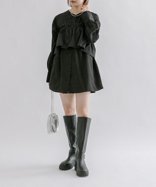 mline（エムライン）の「【3色展開】[mline]フリルビスチェSETブラウス（シャツ/ブラウス・レディース・アイボリー/ブラック/ブルー・FREE）」の17枚目の写真