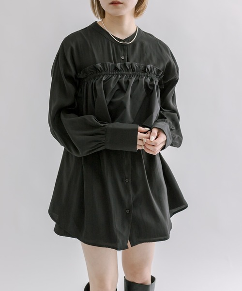 mline（エムライン）の「【3色展開】[mline]フリルビスチェSET