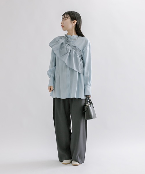 mline（エムライン）の「【3色展開】[mline]フリルビスチェSETブラウス（シャツ/ブラウス・レディース・アイボリー/ブラック/ブルー・FREE）」の9枚目の写真