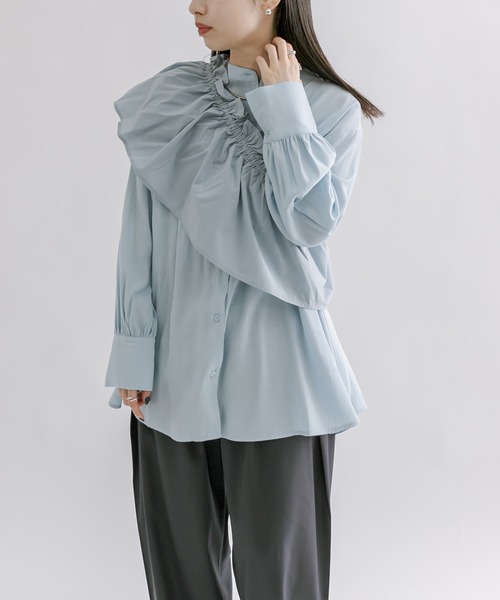 mline（エムライン）の「【3色展開】[mline]フリルビスチェSETブラウス（シャツ/ブラウス・レディース・アイボリー/ブラック/ブルー・FREE）」の15枚目の写真