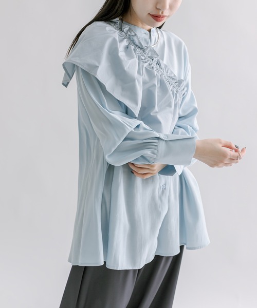 mline（エムライン）の「【3色展開】[mline]フリルビスチェSETブラウス（シャツ/ブラウス・レディース・アイボリー/ブラック/ブルー・FREE）」の11枚目の写真