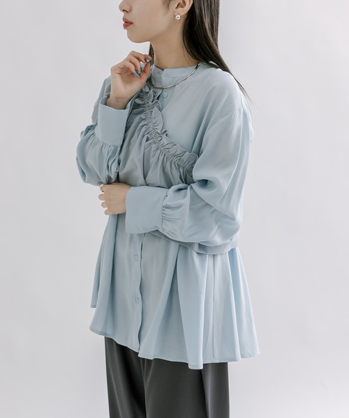 mline（エムライン）の「【3色展開】[mline]フリルビスチェSETブラウス（シャツ/ブラウス・レディース・アイボリー/ブラック/ブルー・FREE）」の8枚目の写真