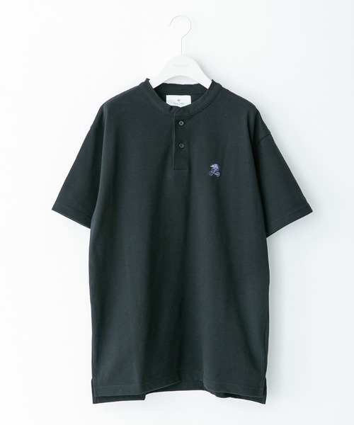URBAN RESEARCH Sonny Label（アーバンリサーチサニーレーベル）の「『吸水速乾』FEELCOOLカノコワンポイント刺繍プルオーバー（Tシャツ/カットソー・メンズ・オフホワイト/ブルー/ブラック・MEDIUM/LARGE）」の3枚目の写真
