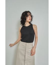 【Abor】Circular Rib American Sleeve Tops/フライスアメリカンスリーブリトップス
