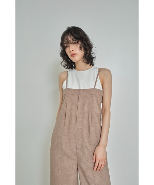 Abor（アボア）の「【Abor】Circular Rib American Sleeve Tops/フライスアメリカンスリーブリトップス（タンクトップ・レディース・ブラック/オフホワイト・FREE）」の12枚目の写真