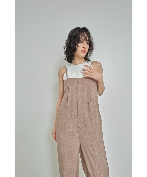 Abor（アボア）の「【Abor】Circular Rib American Sleeve Tops/フライスアメリカンスリーブリトップス（タンクトップ・レディース・ブラック/オフホワイト・FREE）」の13枚目の写真
