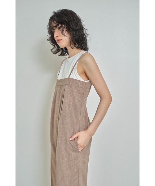Abor（アボア）の「【Abor】Circular Rib American Sleeve Tops/フライスアメリカンスリーブリトップス（タンクトップ・レディース・ブラック/オフホワイト・FREE）」の14枚目の写真